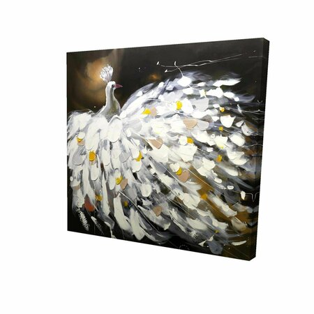FONDO 16 x 16 in. Abstract Peacock-Print on Canvas FO2789208